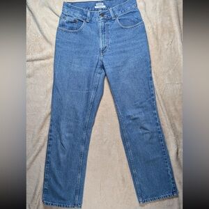 Vintage L.L. Bean classic women straight leg 100% cotton jeans size 4 mid wash